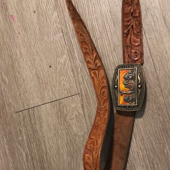 Leather tool belt and CI New York belt buckletstunning handmade by the bell - Picture 1 of 4